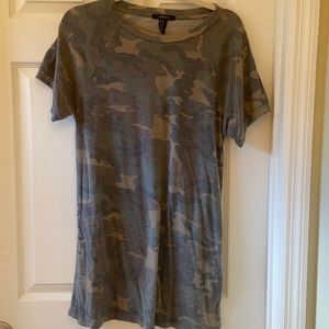 Camo green t-shirt dress